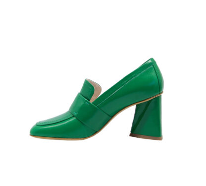 STRATEGIA DONNA Donna MOCASSINO CON TACCO VERNICE VERDE 37-2, 38-2, 38, 39-2, 40, 41-2 immagine n. 3/4