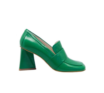 STRATEGIA DONNA Donna MOCASSINO CON TACCO VERNICE VERDE 37-2, 38-2, 38, 39-2, 40, 41-2 immagine n. 1/4