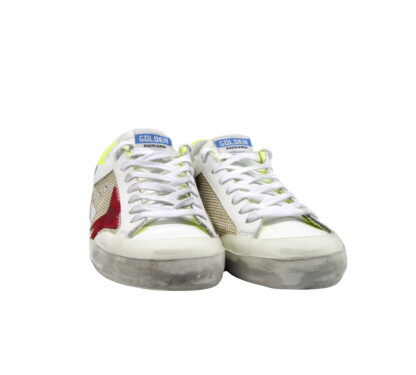 GOLDEN GOOSE UOMO CALZATURE SNEAKERS SUPERSTAR BIANCO RETE 39-2, 40, 41-2, 42, 43-2, 44-2, 45-2 immagine n. 2/4