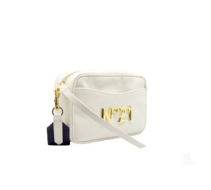 N° 21 DONNA Borsa CAMERA BAG BIANCO un immagine n. 2/3