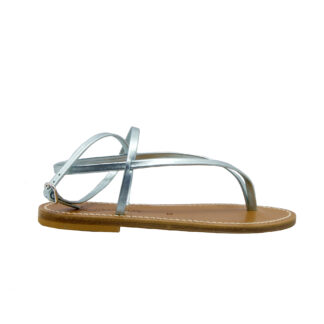 k.jacques DONNA Donna SANDALO INFRADITO PELLE AZZURRO LAMINATA 36, 37-2, 38-2, 39-2, 40, 41-2 immagine n. 1/4