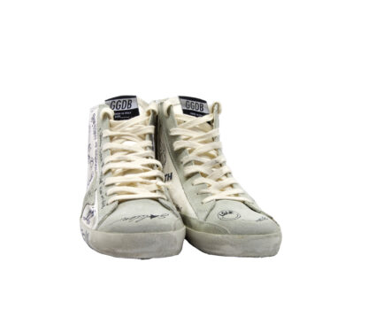 GOLDEN GOOSE DONNA Donna SNEAKERS FRANCY BIANCO SCRITTE 36, 37-2, 38-2, 39-2, 40 immagine n. 2/4