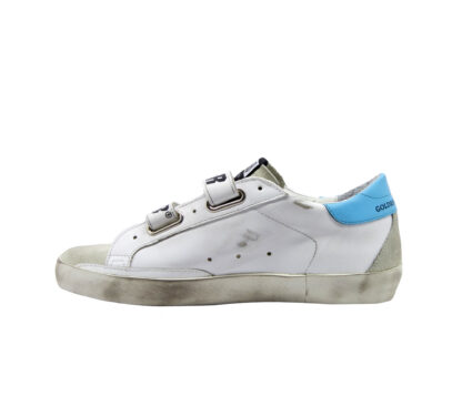 GOLDEN GOOSE DONNA Donna SNEAKERS OLD SCHOOL BIANCO AZZURRO 36, 37-2, 38-2, 39-2, 40, 41-2 immagine n. 3/4