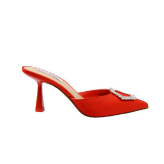 steve madden DONNA Chanel MULE RED SATIN 36, 37-2, 37, 38-2, 38, 39-2, 40, 41-2 immagine n. 1/4