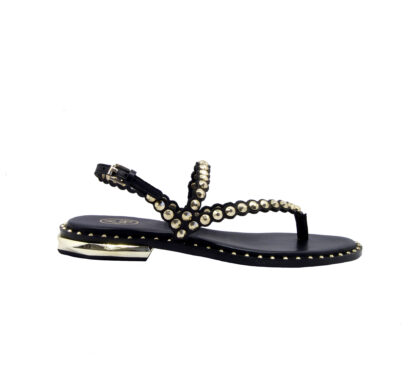 ASH DONNA Donna SANDALO INFRADITO NERO ORO 37-2, 38-2, 39-2, 40, 41-2 immagine n. 1/4