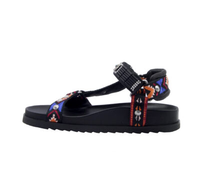 ASH DONNA Donna SANDALO STRAPPO NERO ETNICO 37-2, 38-2, 39-2, 40, 41-2 immagine n. 3/4