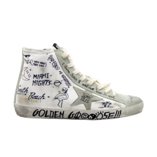 GOLDEN GOOSE DONNA Donna SNEAKERS FRANCY BIANCO SCRITTE 36, 37-2, 38-2, 39-2, 40 immagine n. 1/4