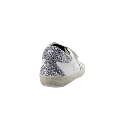 GOLDEN GOOSE DONNA Donna SNEAKERS OLD SCHOOL BIANCO ARGENTO 36, 37-2, 38-2, 39-2, 40, 41-2 immagine n. 4/4