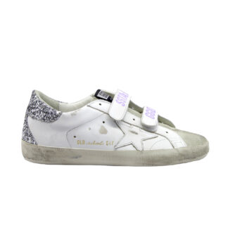 GOLDEN GOOSE DONNA Donna SNEAKERS OLD SCHOOL BIANCO ARGENTO 36, 37-2, 38-2, 39-2, 40, 41-2 immagine n. 1/4