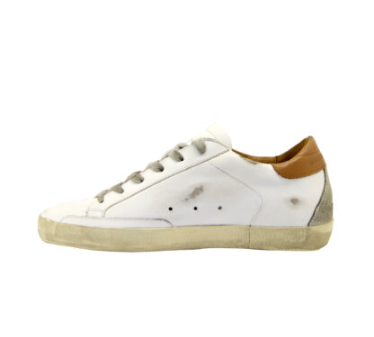 GOLDEN GOOSE DONNA Donna SNEAKERS SUPERSTAR BIANCO CUOIO 36, 37-2, 38-2, 39-2, 40, 41-2 immagine n. 3/4
