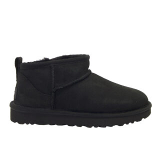 UGG DONNA STIVALETTO TACCO BASSO STIVALETTO MONTONE ULTRA MINI NERO 36, 37-2, 38-2, 39-2, 40, 41-2 immagine n. 1/4