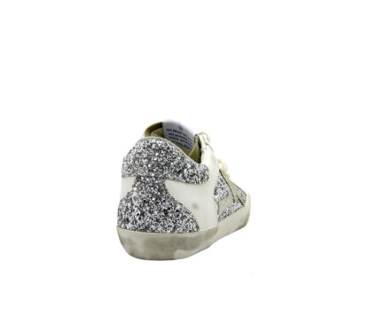 GOLDEN GOOSE DONNA Donna SNEAKERS SUPERSTAR GLITTER ARGENTO 36, 37-2, 38-2, 39-2, 40 immagine n. 4/4