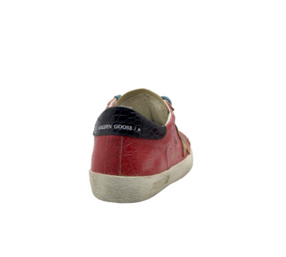 GOLDEN GOOSE UOMO CALZATURE SNEAKERS SUPERSTAR PELLE ROSSO 40, 41-2, 42, 43-2, 44-2, 45-2 immagine n. 4/4