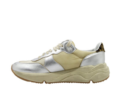 GOLDEN GOOSE DONNA Donna SNEAKERS RUNNING SOLE ARGENTO 35, 36, 37-2, 38-2, 39-2, 40 immagine n. 3/4