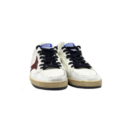 GOLDEN GOOSE DONNA Donna SNEAKERS BALLSTAR BIANCO BORDO' 36, 37-2, 38-2, 39-2, 40, 34-2 immagine n. 2/4