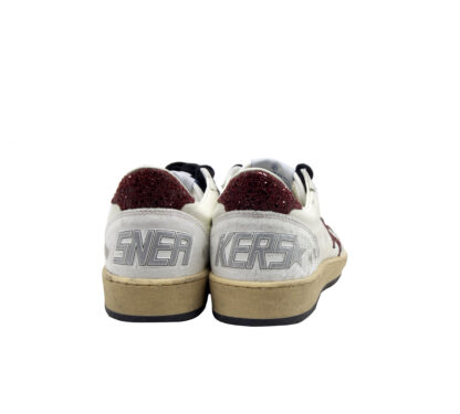 GOLDEN GOOSE DONNA Donna SNEAKERS BALLSTAR BIANCO BORDO' 36, 37-2, 38-2, 39-2, 40, 34-2 immagine n. 4/4