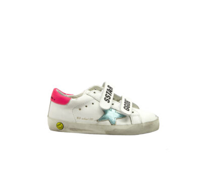 GOLDEN GOOSE UNISEX Bambino SNEAKERS OLD SCHOOL BIANCO FUXIA 24, 25, 26, 27 immagine n. 1/4