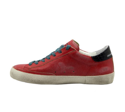 GOLDEN GOOSE UOMO CALZATURE SNEAKERS SUPERSTAR PELLE ROSSO 40, 41-2, 42, 43-2, 44-2, 45-2 immagine n. 3/4