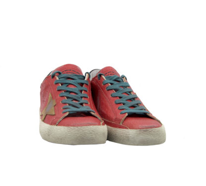 GOLDEN GOOSE UOMO CALZATURE SNEAKERS SUPERSTAR PELLE ROSSO 40, 41-2, 42, 43-2, 44-2, 45-2 immagine n. 2/4