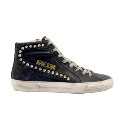 GOLDEN GOOSE DONNA Donna SNEAKERS SLIDE NERO BORCHIE 35, 36, 37-2, 38-2, 39-2, 40, 41-2 immagine n. 1/4