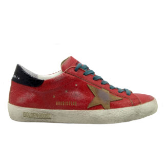 GOLDEN GOOSE UOMO CALZATURE SNEAKERS SUPERSTAR PELLE ROSSO 40, 41-2, 42, 43-2, 44-2, 45-2 immagine n. 1/4