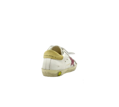 GOLDEN GOOSE UNISEX Bambino SNEAKERS OLD SCHOOL BIANCO ROSA 28, 29, 30, 31, 33, 34-2, 35 immagine n. 4/4