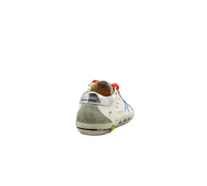 GOLDEN GOOSE UNISEX Bambino SNEAKERS SUPERSTAR BIANCO AZZURRO 21, 22, 23, 24, 25, 26 immagine n. 4/4