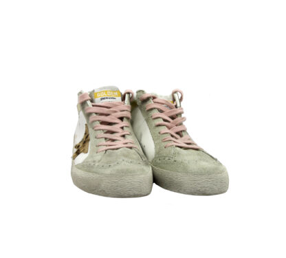 GOLDEN GOOSE DONNA Donna SNEAKERS MID STAR BIANCO ANIMALIER 36, 37-2, 38-2, 39-2, 40, 41-2 immagine n. 2/3