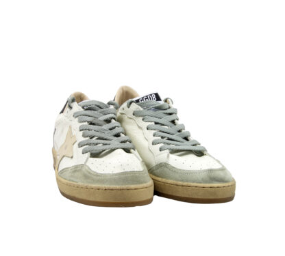 GOLDEN GOOSE UOMO CALZATURE SNEAKERS BALLSTAR BIANCO NERO 39-2, 40, 41-2, 42, 43-2, 44-2, 45-2, 46-2 immagine n. 2/4