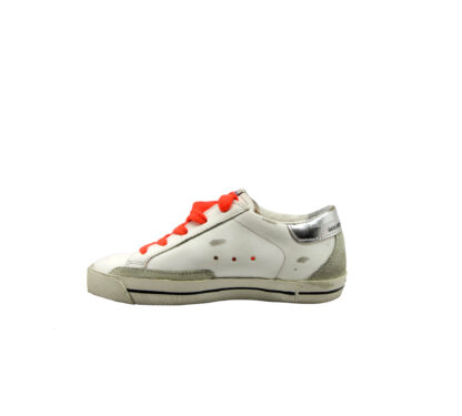 GOLDEN GOOSE UNISEX Bambino SNEAKERS SUPERSTAR BIANCO ARANCIO 28, 30, 31, 32, 35 immagine n. 3/4