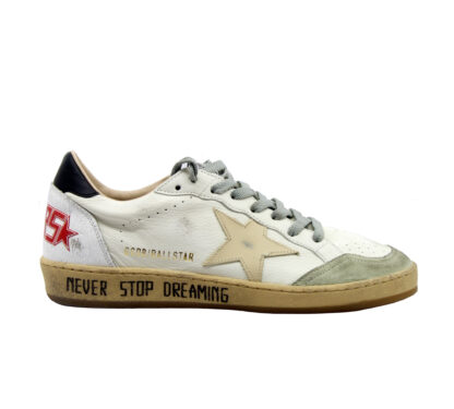 GOLDEN GOOSE UOMO CALZATURE SNEAKERS BALLSTAR BIANCO NERO 39-2, 40, 41-2, 42, 43-2, 44-2, 45-2, 46-2 immagine n. 1/4