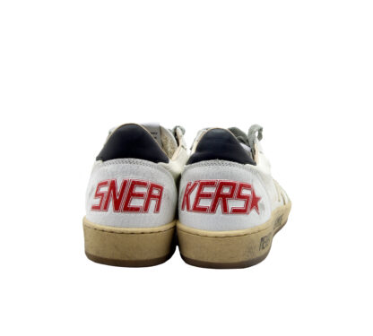 GOLDEN GOOSE UOMO CALZATURE SNEAKERS BALLSTAR BIANCO NERO 39-2, 40, 41-2, 42, 43-2, 44-2, 45-2, 46-2 immagine n. 4/4