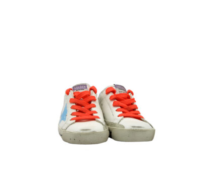 GOLDEN GOOSE UNISEX Bambino SNEAKERS SUPERSTAR BIANCO ARANCIO 28, 30, 31, 32, 35 immagine n. 2/4