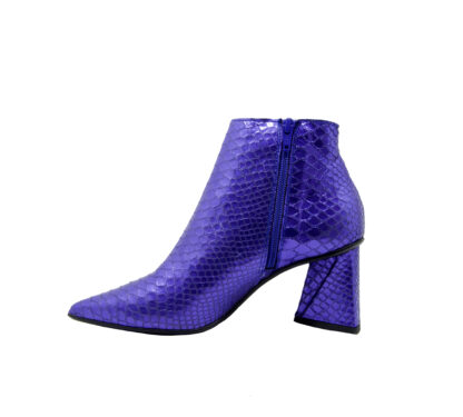 STRATEGIA DONNA Donna STIVALETTO VIOLA METALLIZATO 37-2, 37, 38-2, 38, 39-2, 40 immagine n. 3/4