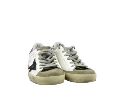 GOLDEN GOOSE DONNA Donna SNEAKERS SUPERSTAR BIANCO GLITTER 35, 36, 37-2, 38-2, 39-2, 40 immagine n. 2/4