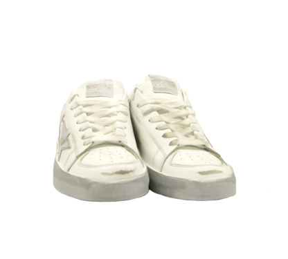 GOLDEN GOOSE DONNA Donna SNEAKERS STARDAN WHITE SILVER 34-2, 34, 35, 35-2, 36, 36-2, 37-2, 37, 38-2, 38, 39-2, 39, 4, 40, 40-2, 41-2, 41, 42, 42-2, 43-2, 43, 44-2, 44, 45-2, 46-2 immagine n. 2/2
