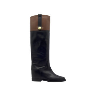 VIA ROMA 15 DONNA STIVALETTO TACCO BASSO STIVALE CAVALLERIZZO BICOLOR 37-2, 37, 38-2, 38, 39-2, 40, 41-2, 39 immagine n. 1/4