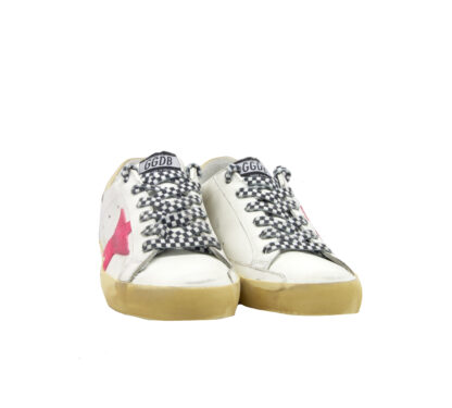 GOLDEN GOOSE DONNA Donna SNEAKERS SUPERSTAR BIANCO FUXIA 35, 36, 37-2, 38-2, 39-2, 40, 41-2 immagine n. 2/4