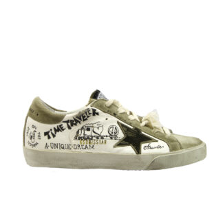GOLDEN GOOSE DONNA Donna SNEAKERS SUPERSTAR BIANCO SCRITTE 36, 37-2, 38-2, 39-2, 41-2, 40 immagine n. 1/4