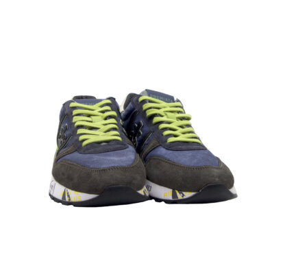 premiata UOMO CALZATURE SNEAKERS LANDER BLU LIME 40, 41-2, 42, 43-2, 44-2, 45-2, 46-2 immagine n. 2/4