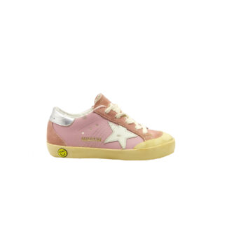 GOLDEN GOOSE UNISEX Bambino SNEAKERS PENSTAR SUPERSTAR PELLE ROSA 24, 25, 26, 27 immagine n. 1/4