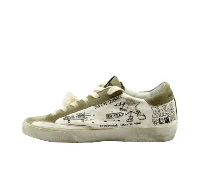 GOLDEN GOOSE DONNA Donna SNEAKERS SUPERSTAR BIANCO SCRITTE 36, 37-2, 38-2, 39-2, 41-2, 40 immagine n. 3/4