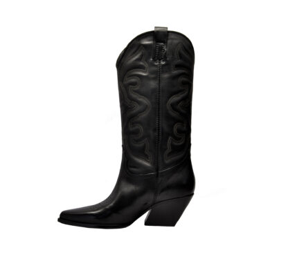 ELENA iachi DONNA Donna STIVALE TEXANO IN PELLE NERO 38-2, 39-2, 36, 37-2, 37, 38 immagine n. 3/4