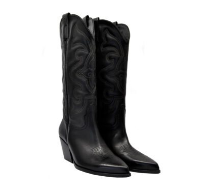 ELENA iachi DONNA Donna STIVALE TEXANO IN PELLE NERO 38-2, 39-2, 36, 37-2, 37, 38 immagine n. 2/4