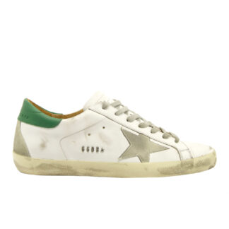 GOLDEN GOOSE DONNA Sneakers SNEAKERS SUPERSTAR WHITE GREEN 40, 41-2, 42, 43-2, 44-2, 45-2, 46-2 immagine n. 1/3