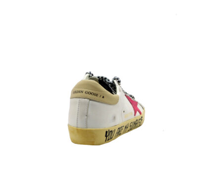 GOLDEN GOOSE DONNA Donna SNEAKERS SUPERSTAR BIANCO FUXIA 35, 36, 37-2, 38-2, 39-2, 40, 41-2 immagine n. 4/4