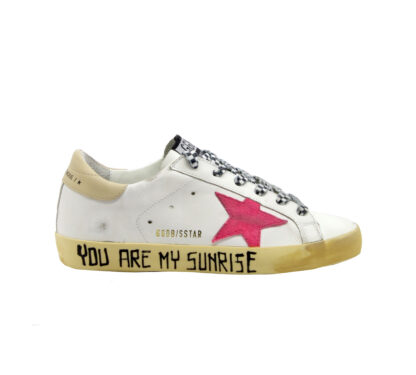 GOLDEN GOOSE DONNA Donna SNEAKERS SUPERSTAR BIANCO FUXIA 35, 36, 37-2, 38-2, 39-2, 40, 41-2 immagine n. 1/4