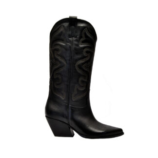 ELENA iachi DONNA Donna TEXANO IN PELLE NERO 38-2, 39-2, 36, 37-2, 37, 38, 40, 41-2 immagine n. 1/4