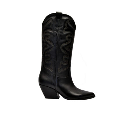 ELENA iachi DONNA Donna STIVALE TEXANO IN PELLE NERO 38-2, 39-2, 36, 37-2, 37, 38 immagine n. 1/4