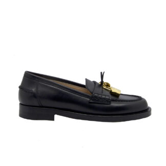 N° 21 DONNA Donna MOCASSINO NERO LUCCHETTO 36, 37-2, 38-2, 39-2, 40, 41-2 immagine n. 1/4